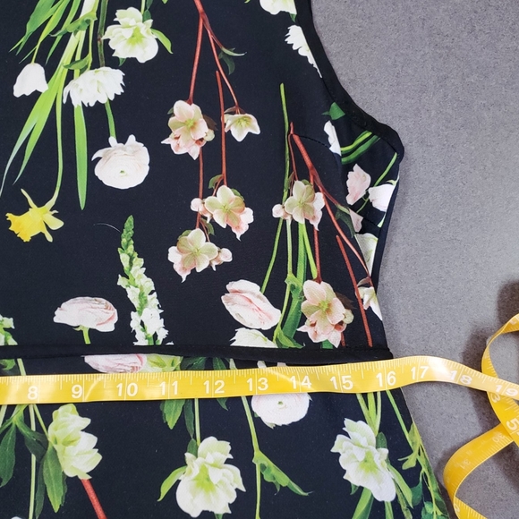 Victoria Beckham Black Floral Dress - Picture 7 of 9